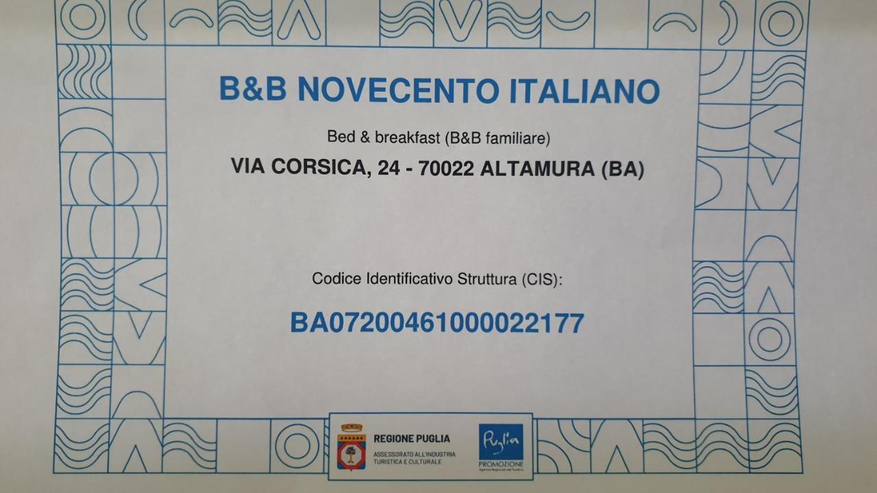 B&B Novecento Italiano Altamura Eksteriør bilde